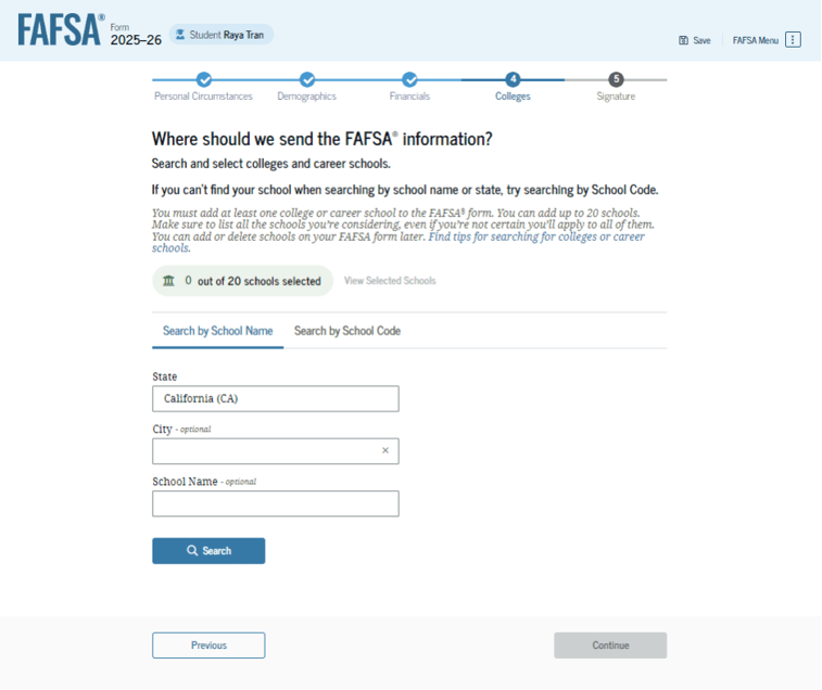 How to Answer FAFSA Student College Information Questions - How to Add - How To Answer Question 43d On Fafsa